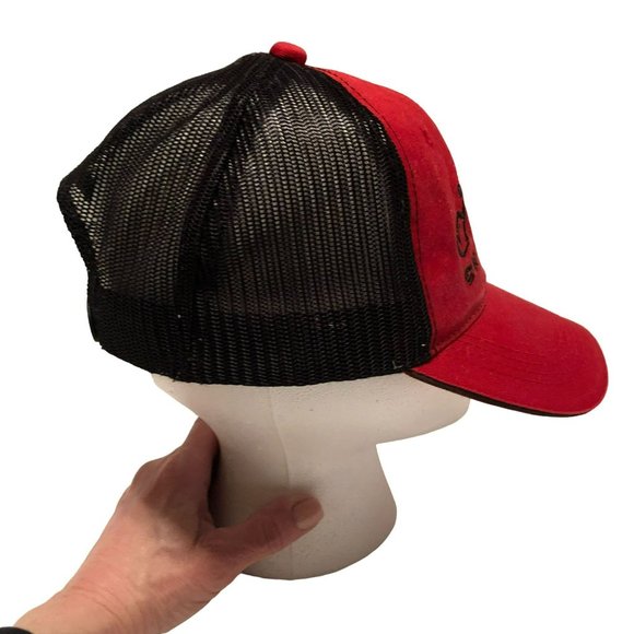 ORANGE COUNTY CHOPPERS TRUCKER CAP HAT BASEBALL HAT RED BLACK ADJUSTABLE MENS - Picture 4 of 5
